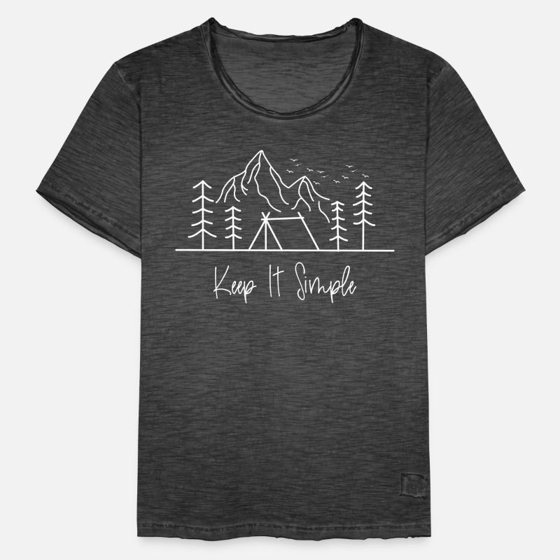 Keep it Simple - Halte es einfach Camping Van Männer Vintage T-Shirt