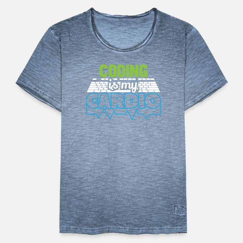 PROGRAMMERS Coding is my Cardio Funny Developer Men's Vintage T-Shirt