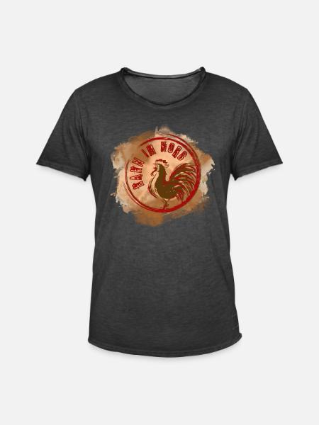Hahn im Korb - Männer Vintage T-Shirt - Vintage Schwarz