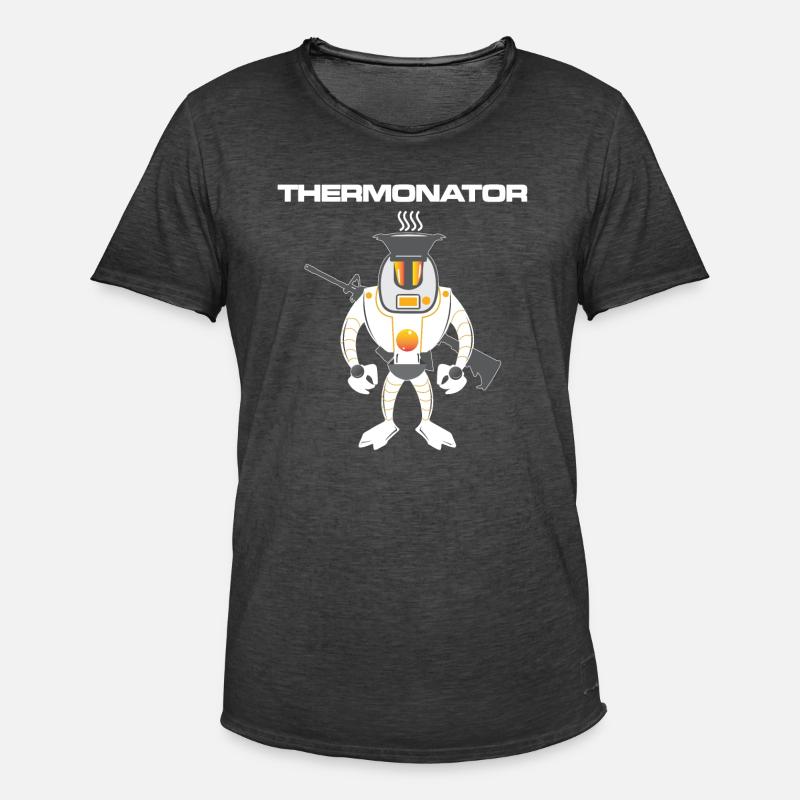 Thermonator Terminator Geschenkidee - Männer Vintage T-Shirt - Vintage Schwarz