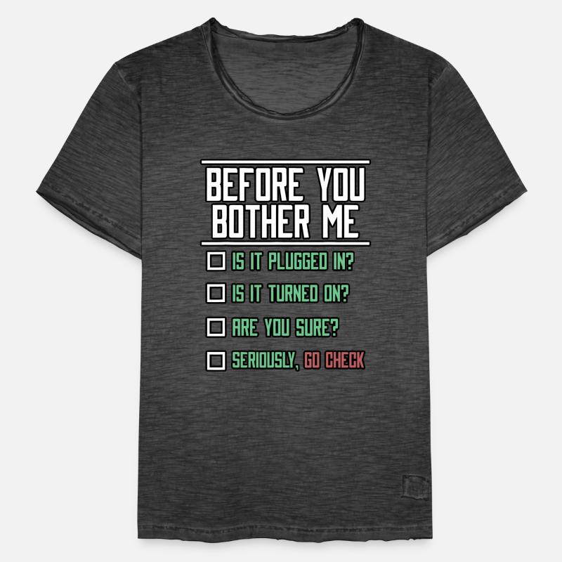Avant de m’embêter Technicien de support technique Netwo T-shirt vintage Homme