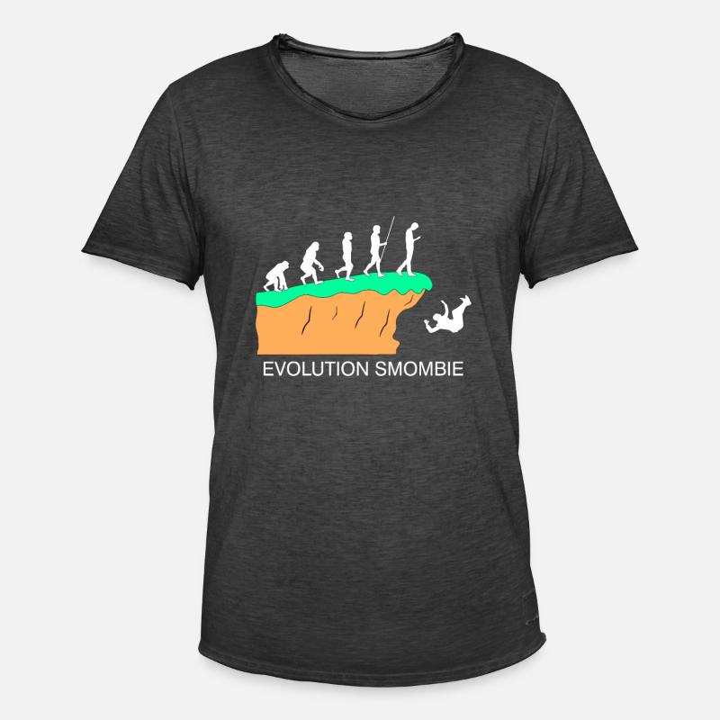 Evolution Smombie - Smartphone - Men's Vintage T-Shirt - washed black