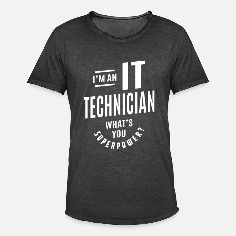 IT-Techniker Berufsbezeichnung - Männer Vintage T-Shirt - Vintage Schwarz