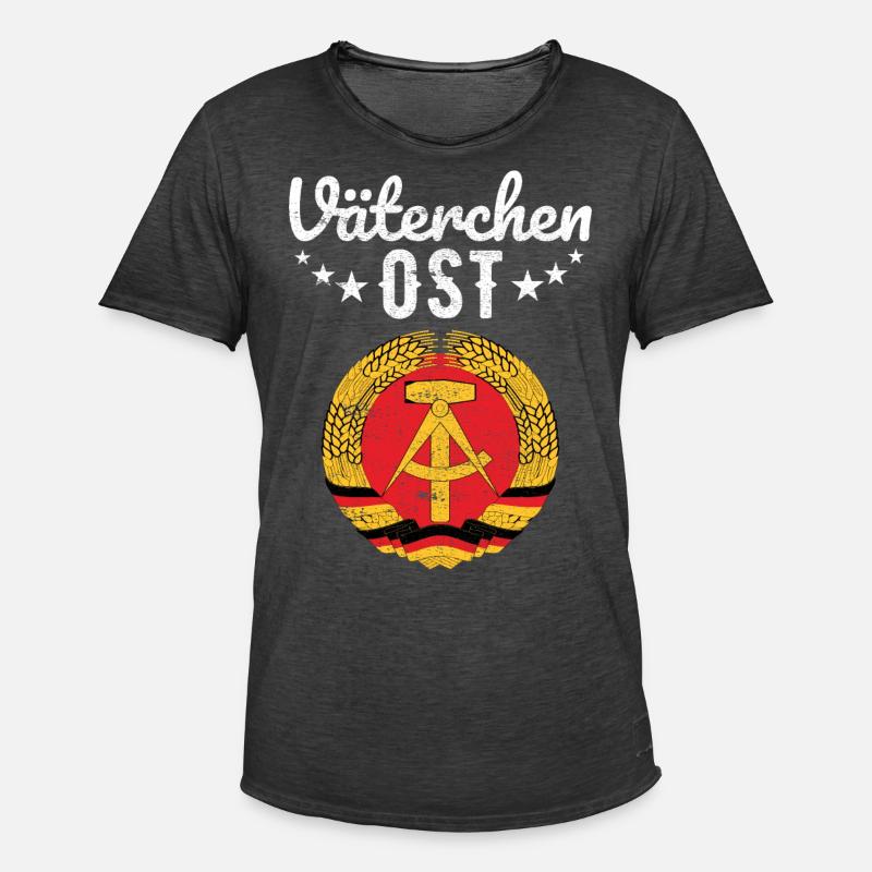 Väterchen Ost DDR Ossi Geschenk - Männer Vintage T-Shirt - Vintage Schwarz