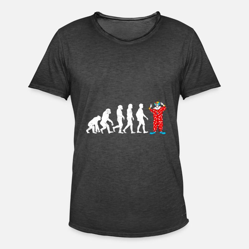 Evolution de l'évolution du clown - T-shirt vintage Homme - noir vintage