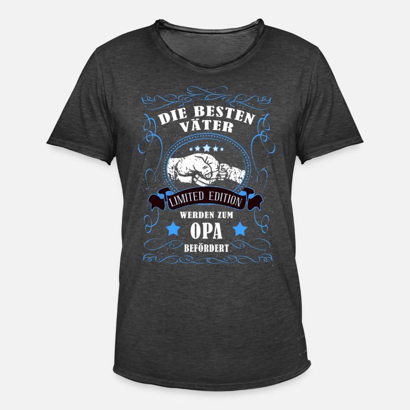 Bester Vater wird zum Opa - Männer Vintage T-Shirt - Vintage Schwarz