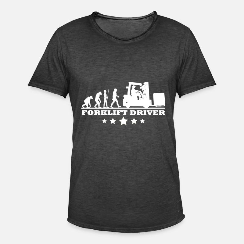 Gabelstapler Staplerfahrer - Evolution - Männer Vintage T-Shirt - Vintage Schwarz