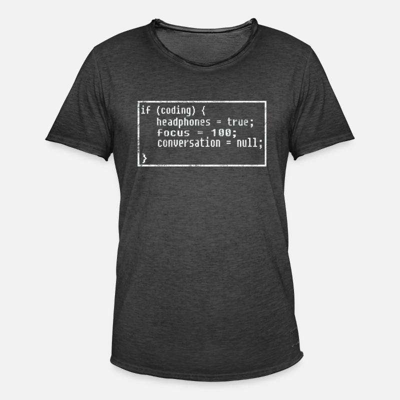Programmierer Coding - Männer Vintage T-Shirt - Vintage Schwarz