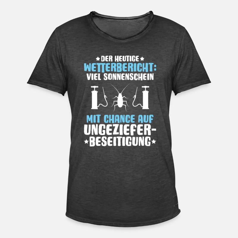 Schädlingsbekämpfer Kammerjäger Exterminator - Männer Vintage T-Shirt - Vintage Schwarz