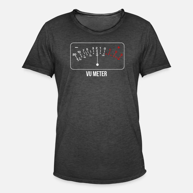 VU Meter Tontechniker Geschenk - Männer Vintage T-Shirt - Vintage Schwarz