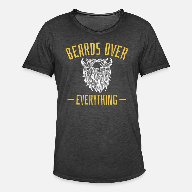 Beards Over Everything Shirt Geschenk - Männer Vintage T-Shirt - Vintage Schwarz