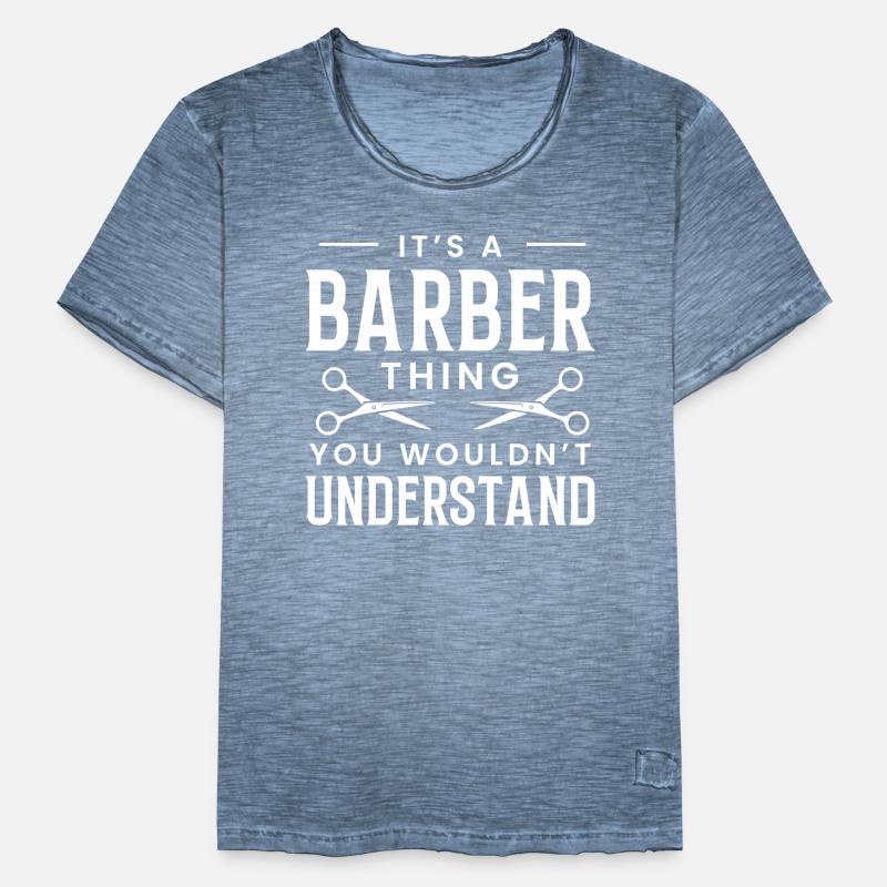 C’est un truc de barbier ... Chemise de coiffeur Bart T-shirt vintage Homme