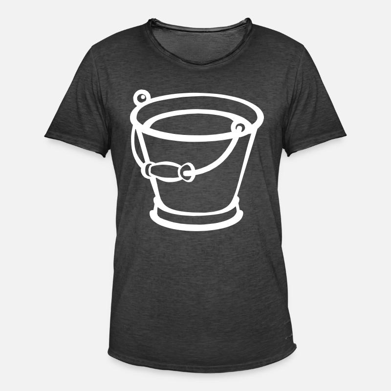 Gefüllter Eimer - Männer Vintage T-Shirt - Vintage Schwarz