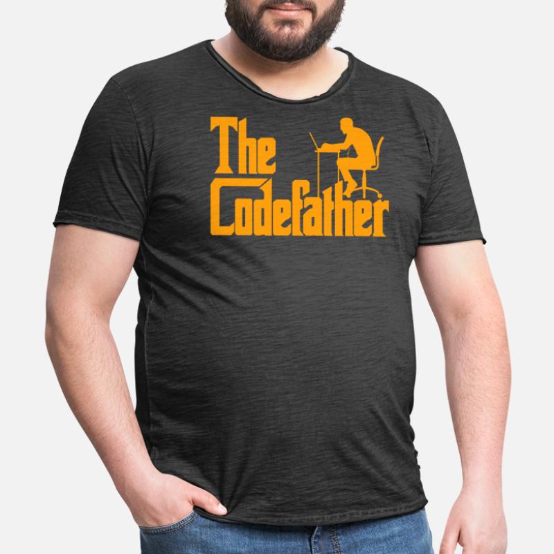 Developer Fun Saying The Codefather Coder Men's Vintage T-Shirt