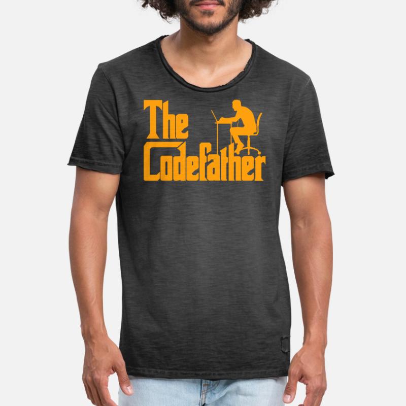 Developer Fun Saying The Codefather Coder Men's Vintage T-Shirt