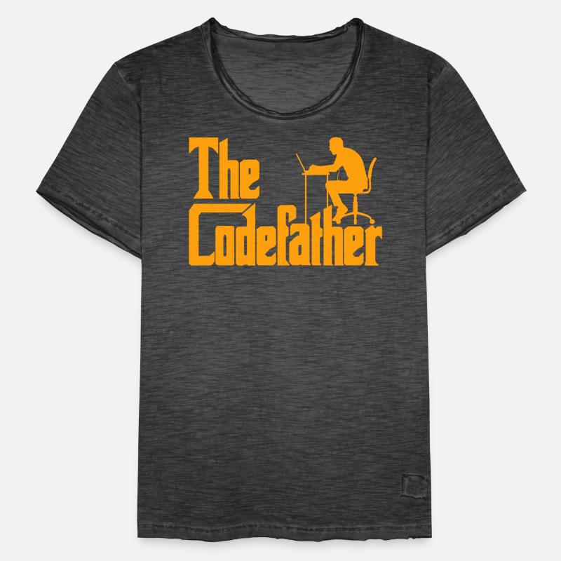 Developer Fun Saying The Codefather Coder Men's Vintage T-Shirt