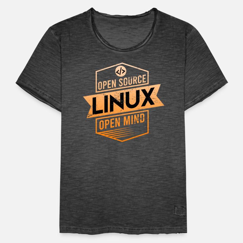 Linux Open Source Open Mind Operating System Men's Vintage T-Shirt