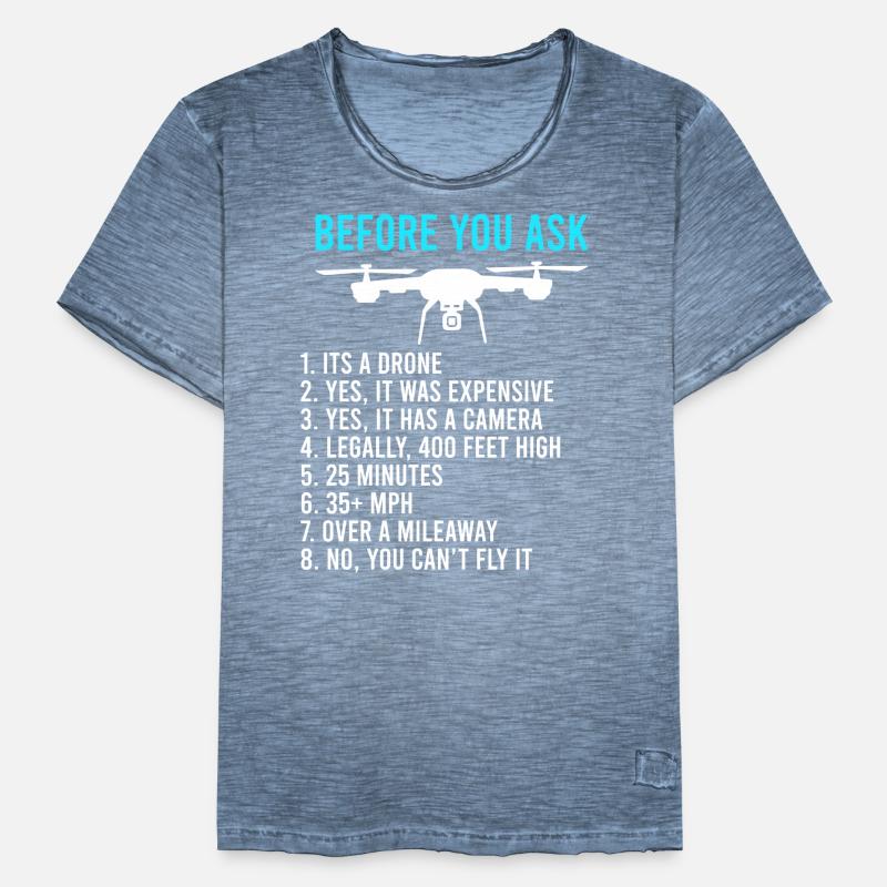Avant de demander drones informations FPV pilotes T-shirt vintage Homme