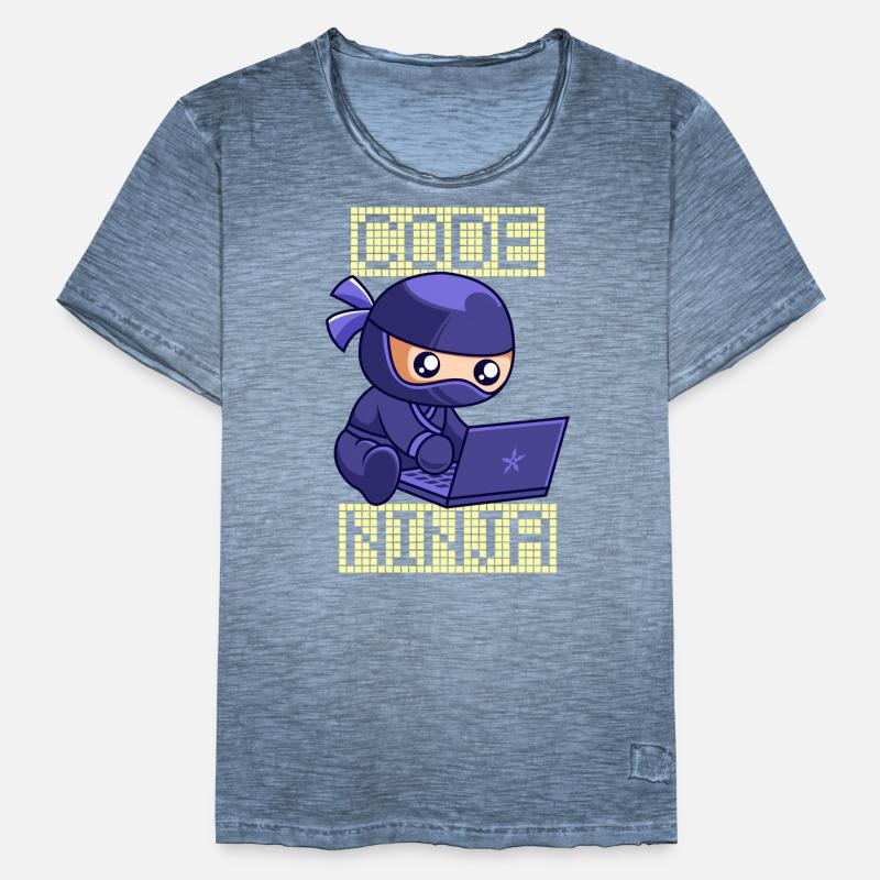 Code Ninja Coder Sofware Entwickler Programmierer Männer Vintage T-Shirt