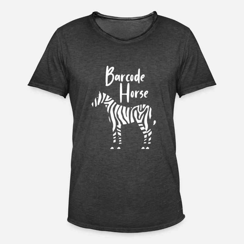 Zebra Barcode - Männer Vintage T-Shirt - Vintage Schwarz