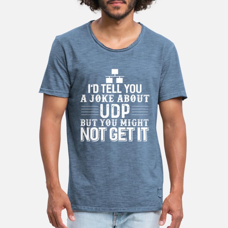 Informatik UDP Witz Computer Programmierer Männer Vintage T-Shirt