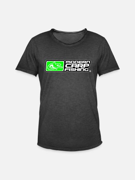 Catch and Respect,Angeln,Fishing - Männer Vintage T-Shirt - Vintage Schwarz