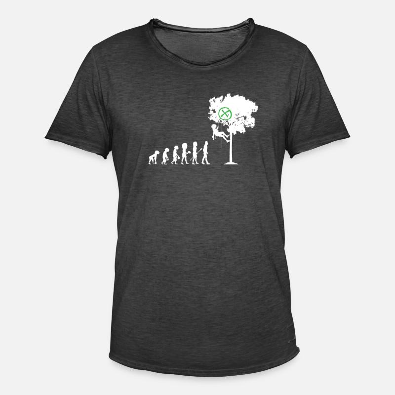 Evolution Geocaching - Männer Vintage T-Shirt - Vintage Schwarz