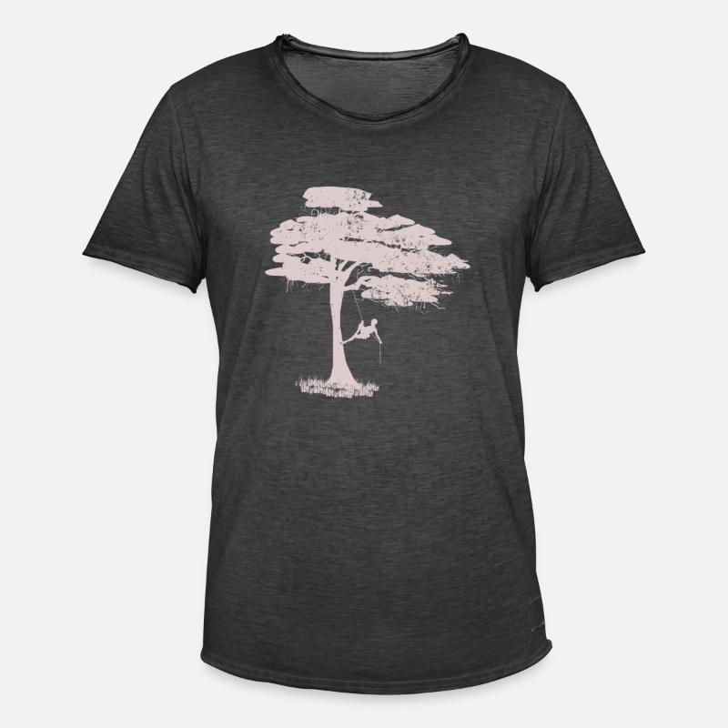 Baumkletterer - Männer Vintage T-Shirt - Vintage Schwarz