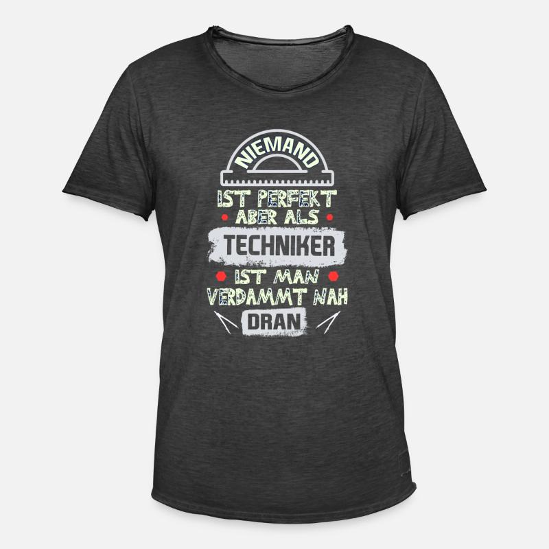 Techniker spruch - Männer Vintage T-Shirt - Vintage Schwarz