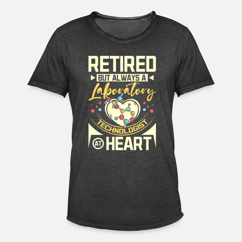 Retired laboratory technologist - Männer Vintage T-Shirt - Vintage Schwarz