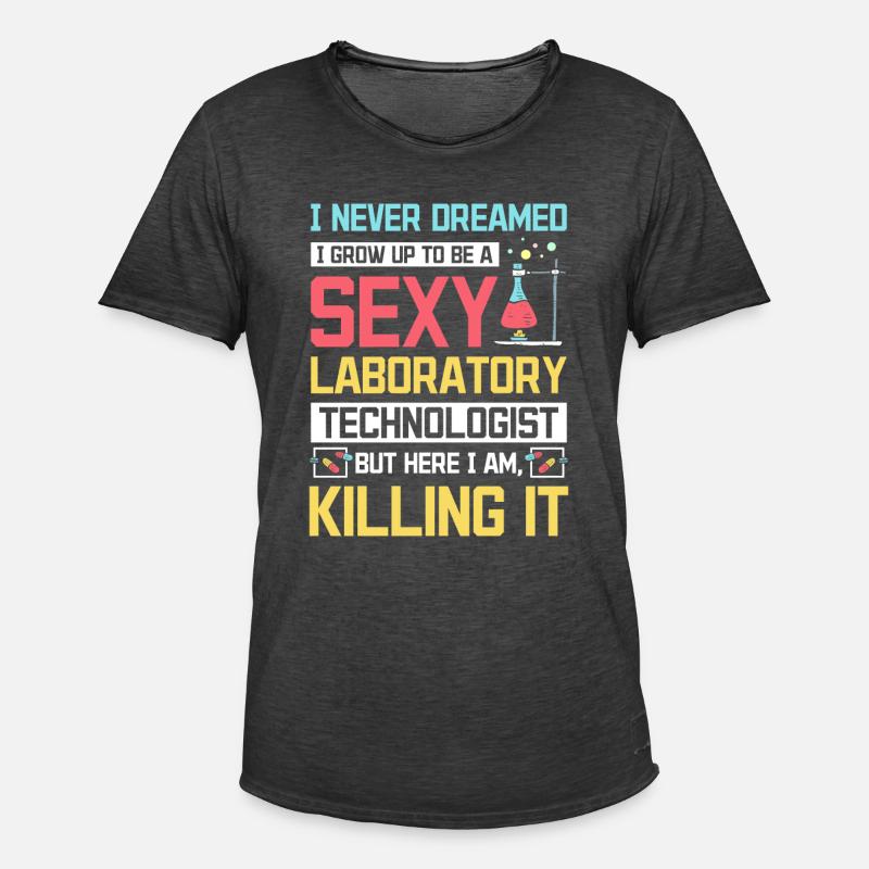 Sexy laboratory technologist - Männer Vintage T-Shirt - Vintage Schwarz