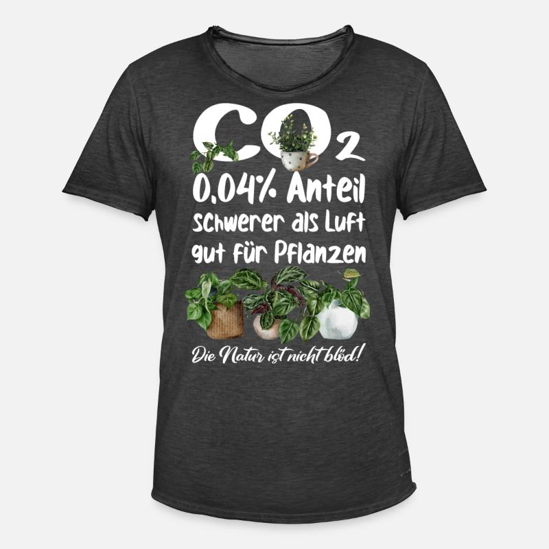 CO2 - Männer Vintage T-Shirt - Vintage Schwarz