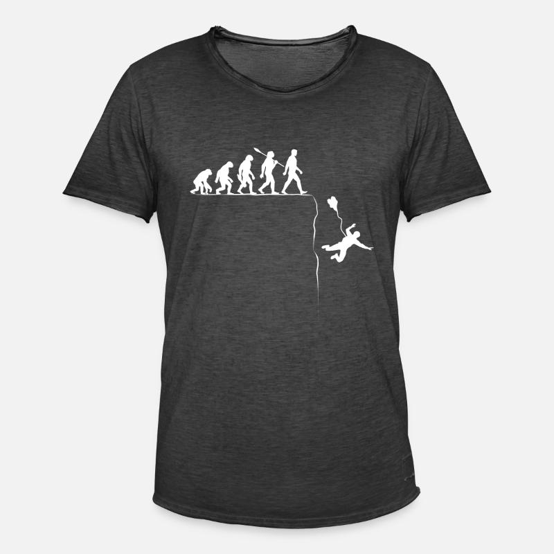 Evolution - Basejump - Basejumper - Männer Vintage T-Shirt - Vintage Schwarz