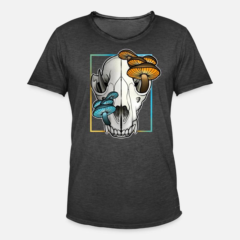 Bärenschädel - Männer Vintage T-Shirt - Vintage Schwarz