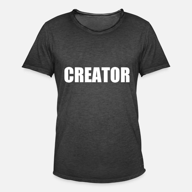 Creator - Männer Vintage T-Shirt - Vintage Schwarz