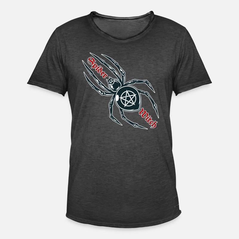 Spiderwitch Penta - Männer Vintage T-Shirt - Vintage Schwarz
