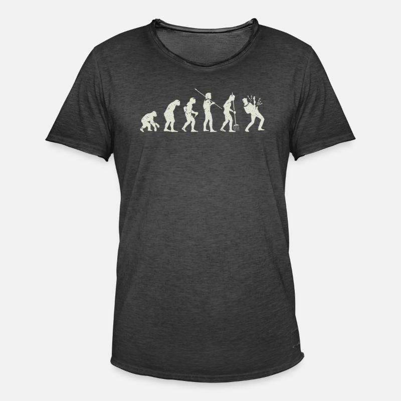 Gitarre Evolution - Männer Vintage T-Shirt - Vintage Schwarz
