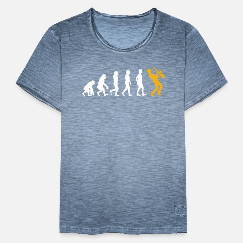 Evolution du saxophone T-shirt vintage Homme