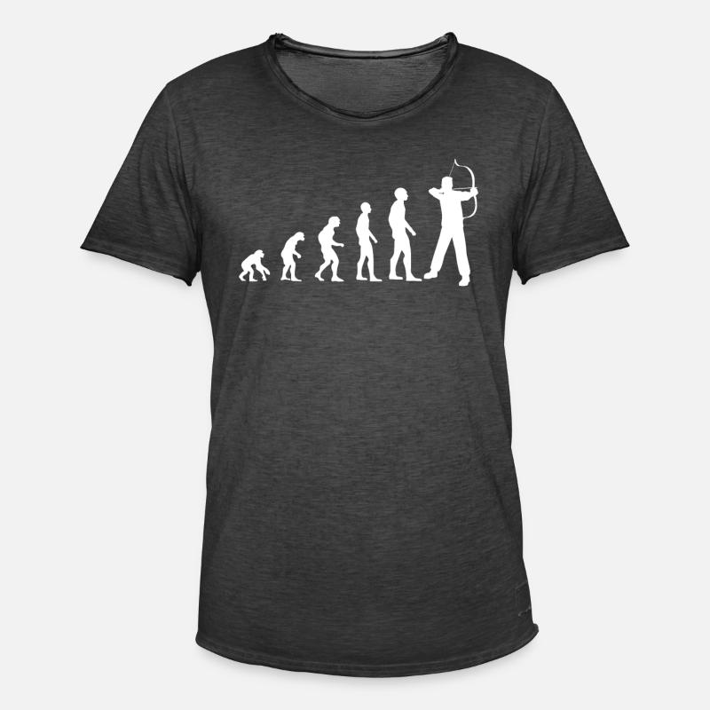 Archery Evolution Archer Gift - Men's Vintage T-Shirt - washed black