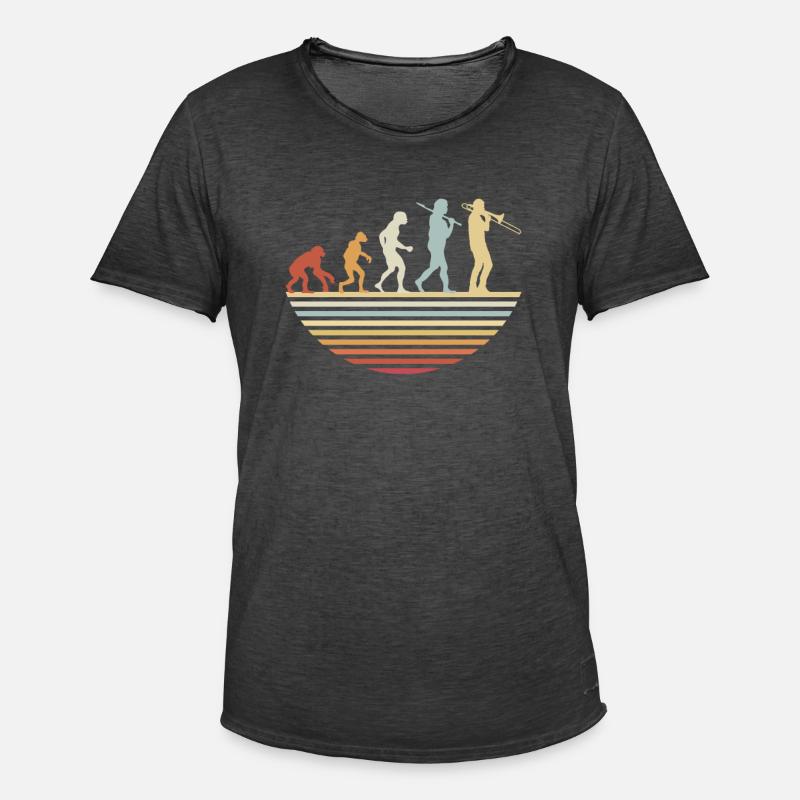 Trombone evolution - Men's Vintage T-Shirt - washed black