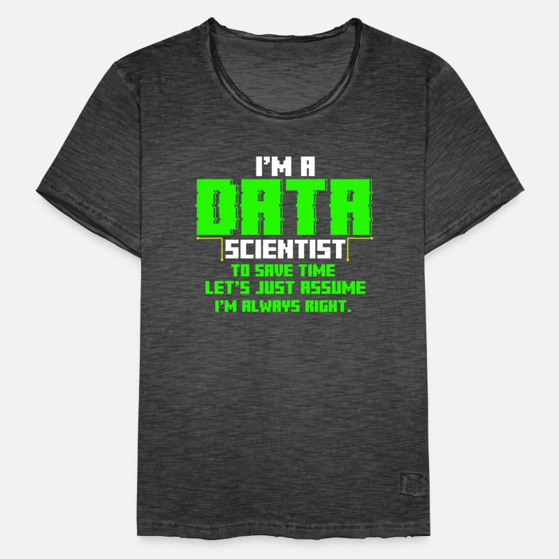 Data Scientist Engineer Nerd Analyst Gift Men's Vintage T-Shirt