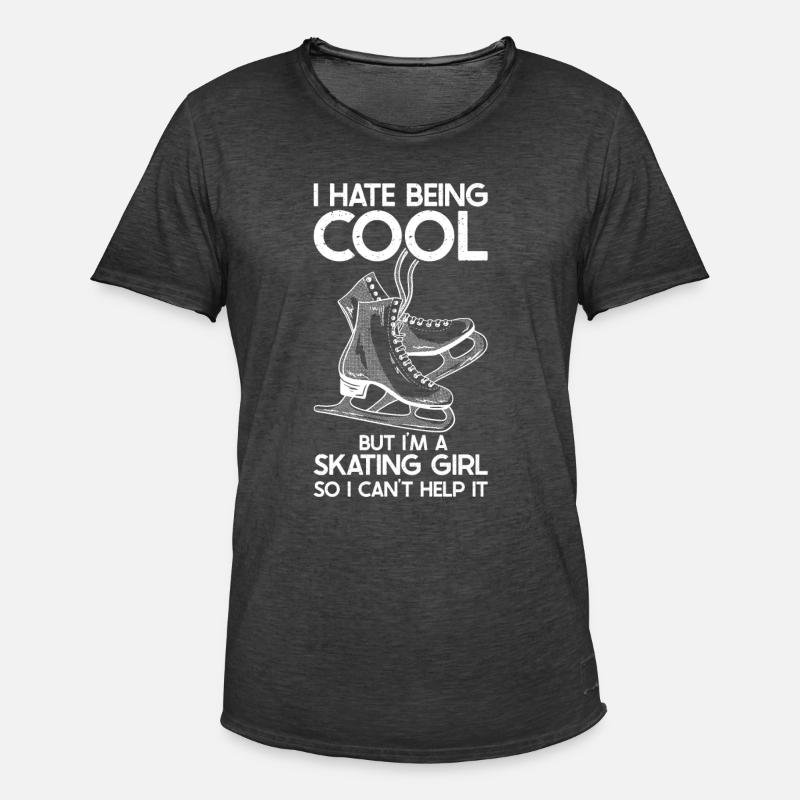 Eislaufen - Männer Vintage T-Shirt - Vintage Schwarz