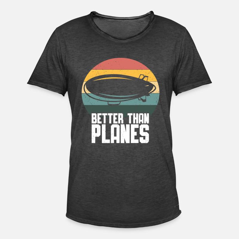 Zeppelin - Männer Vintage T-Shirt - Vintage Schwarz