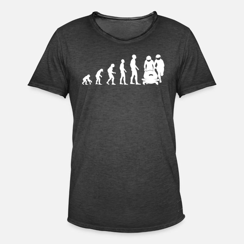 Bobsleigh Evolution Bobsleighing Bobsleigh Gift - Men's Vintage T-Shirt - washed black