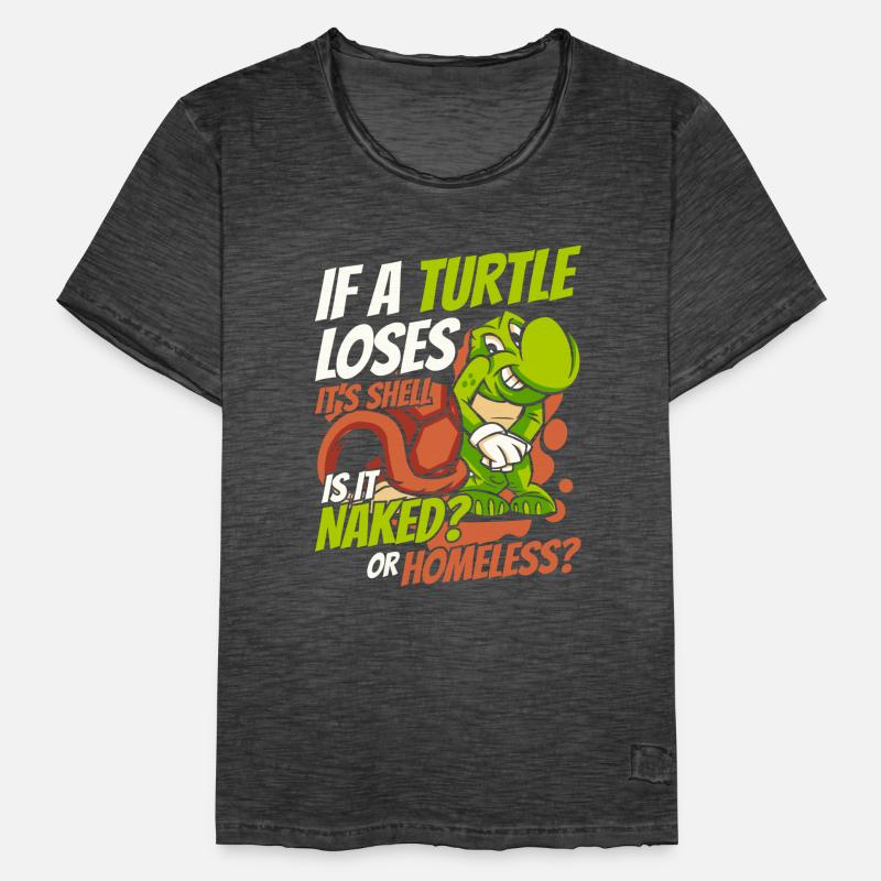 If A Turtle Loses It's Shell Tortoise Men's Vintage T-Shirt