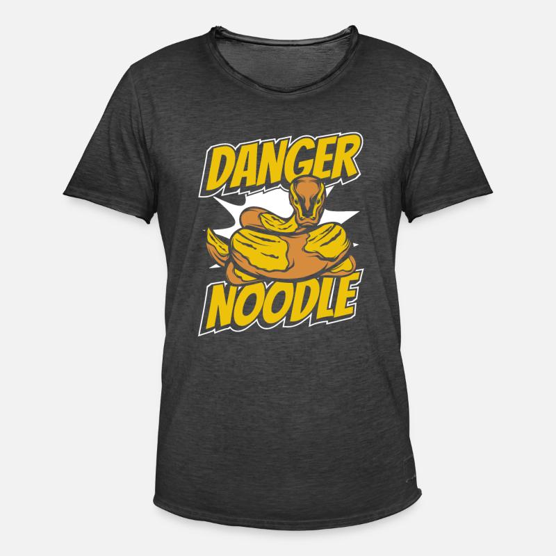 Danger Noodle Schuppenkriechtiere Python Banana - Männer Vintage T-Shirt - Vintage Schwarz