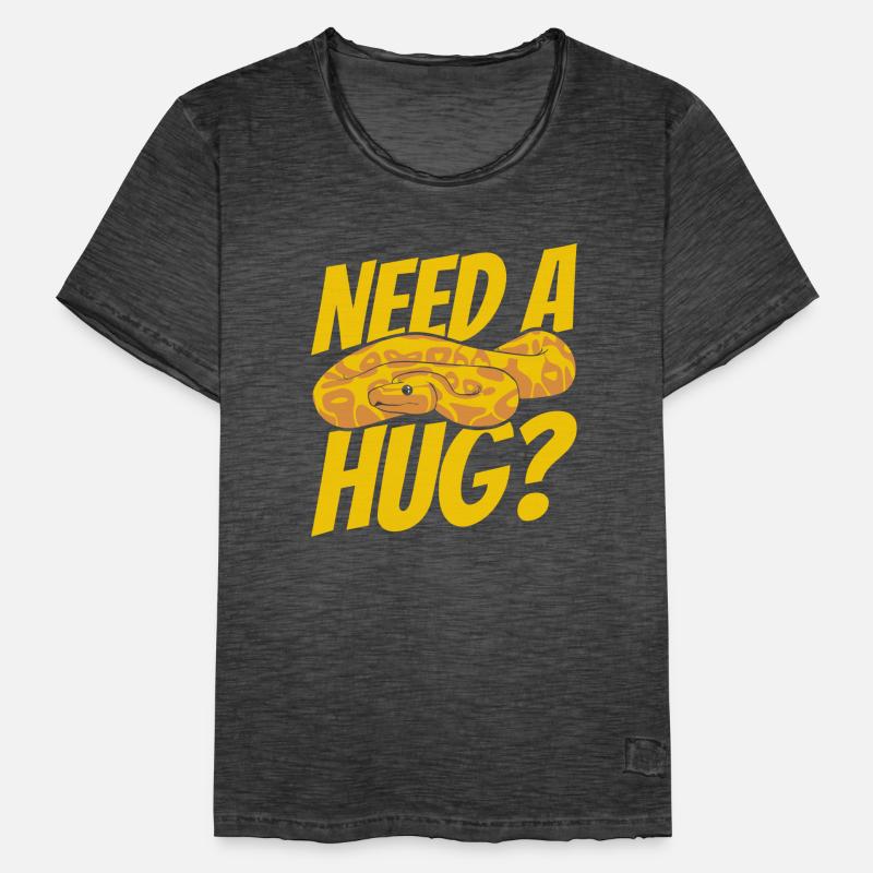 Need A Hug Python Schlange Pythonzüchter Banana Männer Vintage T-Shirt