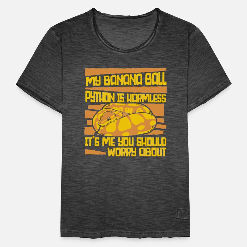 It's Me You Should Worry About Python Banana Ball Männer Vintage T-Shirt