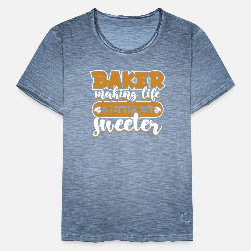 Baker Making Life Little Bit Sweeter Bakery Men's Vintage T-Shirt