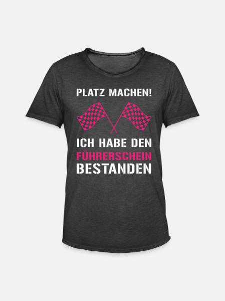 Führerschein Weg frei! - Männer Vintage T-Shirt - Vintage Schwarz